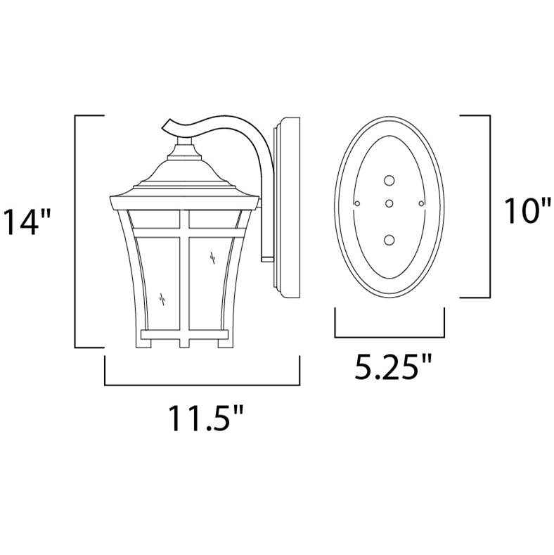 Maxim Lighting Balboa Vx Led Balboa Vx Led 1-light Outdoor Wall Mount