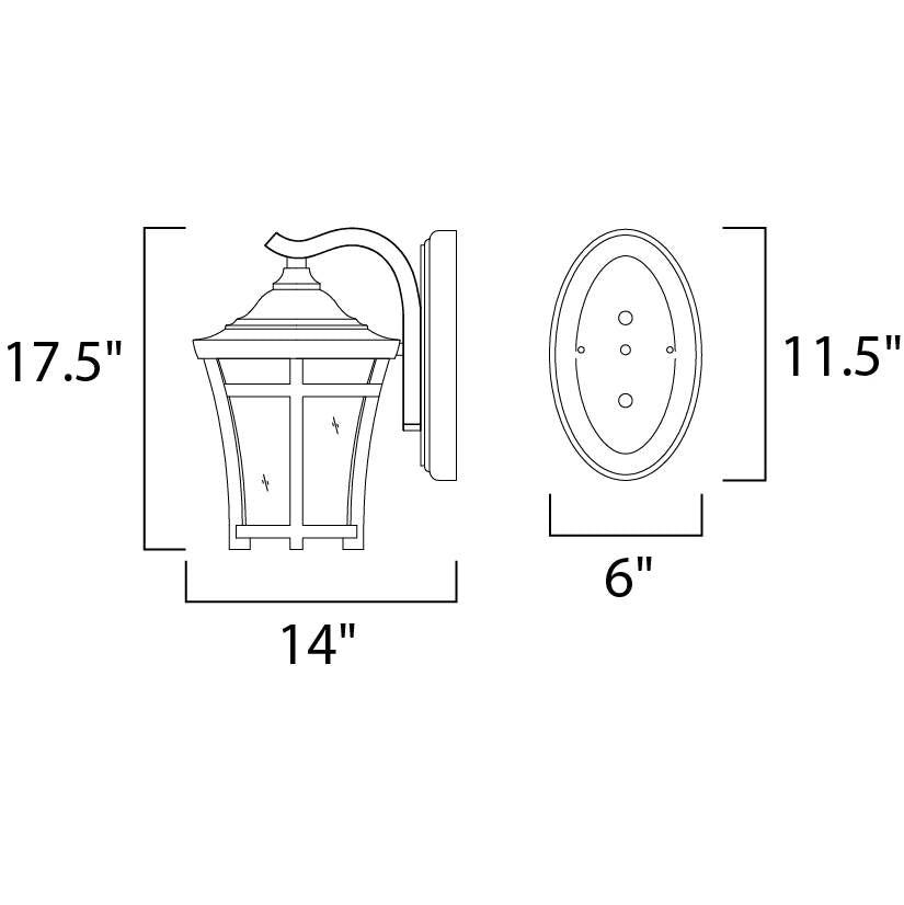 Maxim Lighting Balboa Vx Led Balboa Vx Led 1-light Outdoor Wall Mount