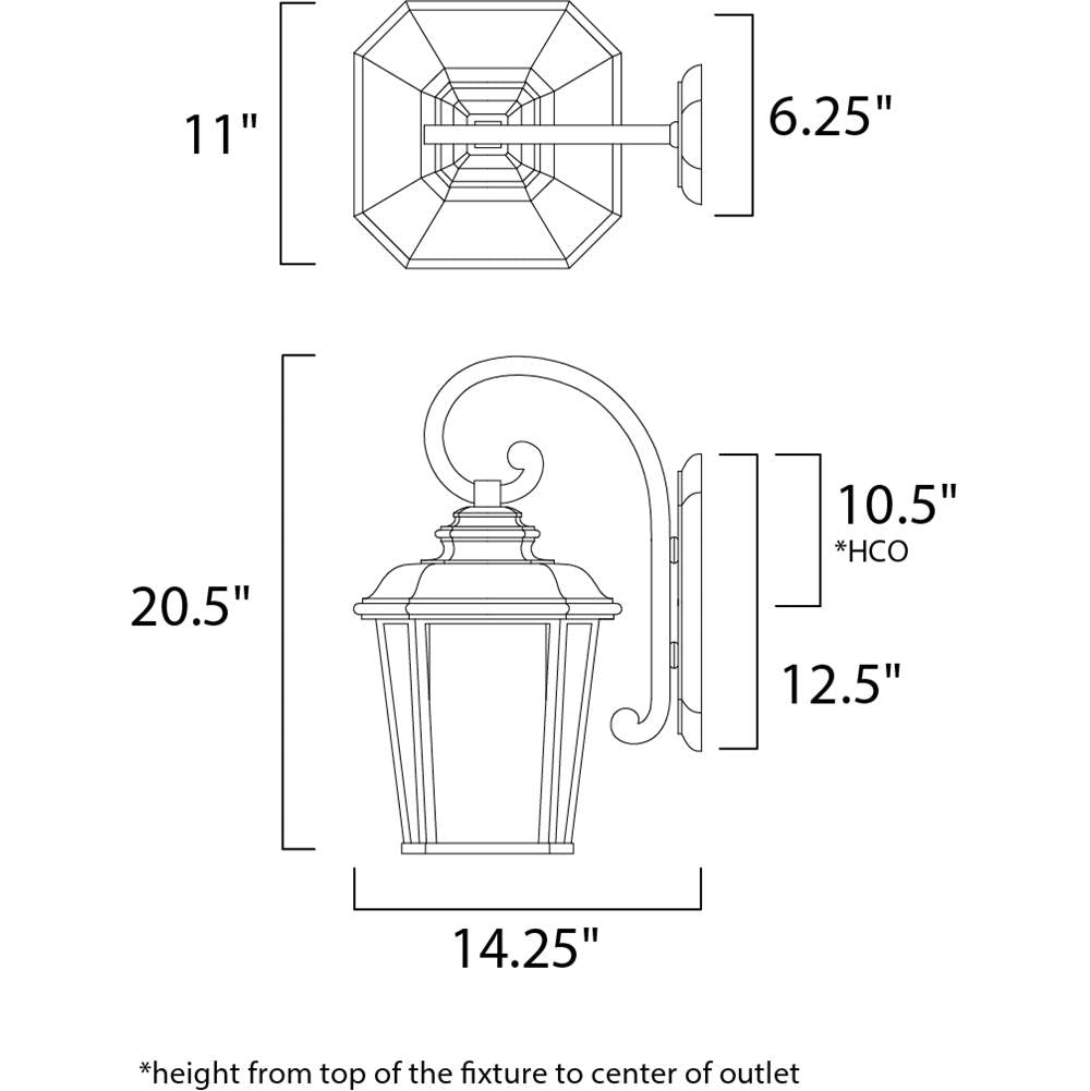 Maxim Lighting Radcliffe Led Radcliffe Led 1-light Large Outdoor Wall