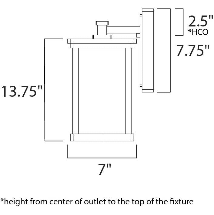 Maxim Lighting Terrace Led Terrace Led 1-light Medium Outdoor Wall
