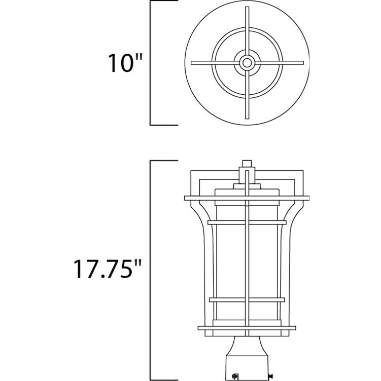 Maxim Lighting Oakville Led Oakville Led 1-light Outdoor Pole/post Lantern