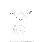 Maxim Lighting Conoid Led Conoid Medium Led Outdoor Wall Sconce W/ Dusk-dawn