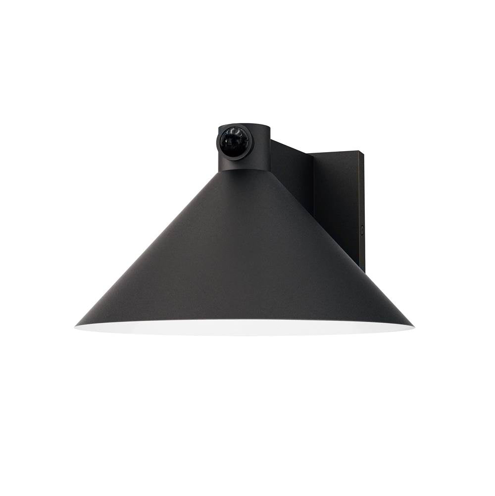 Maxim Lighting 86143BK/MSP Black Conoid Large Led Outdoor Wall Sconce W/ Dusk-dawn Image 1