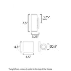 Maxim Lighting 86431BK Black Calibro 7.5'' Led Outdoor Sconce Image 2