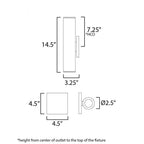Maxim Lighting 86433BK Black Calibro 15'' Led Outdoor Sconce Image 2