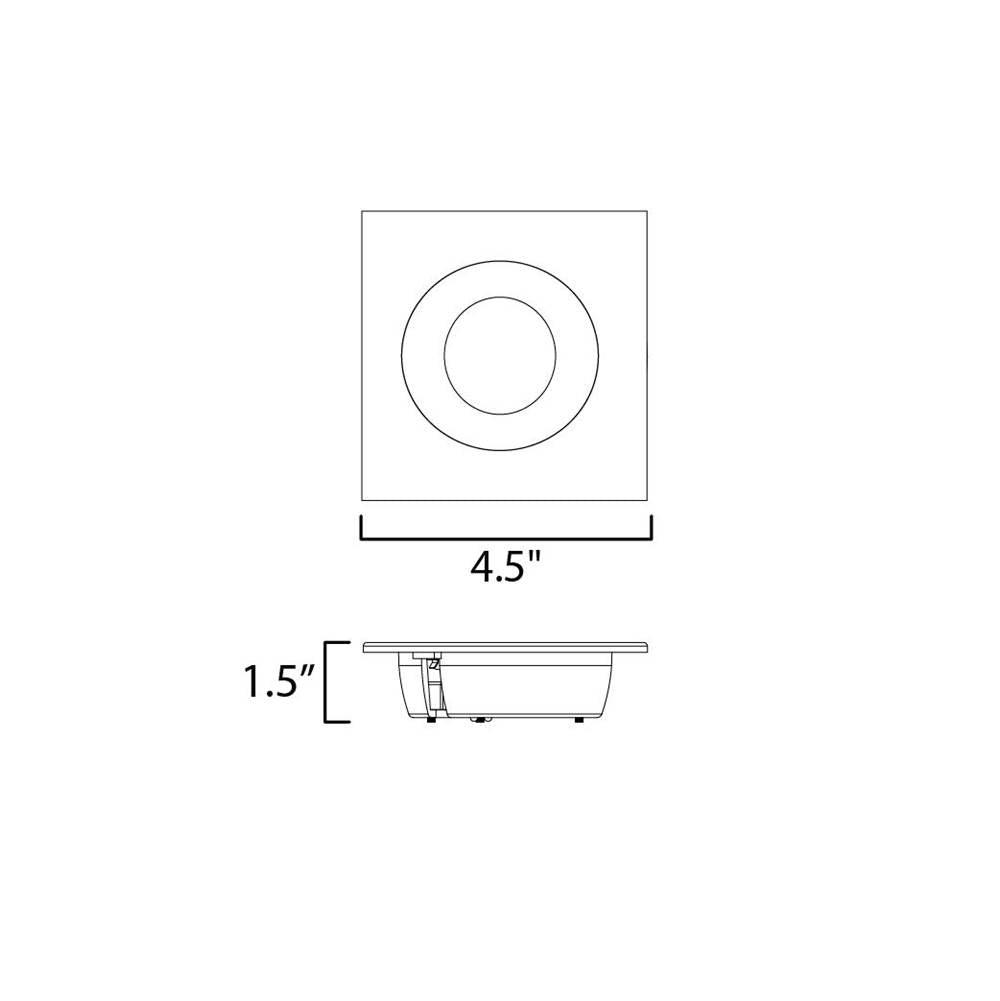 Maxim Lighting 87674WTBK White,Black Crisp 4'' Led Recessed Downlight 3000k - Square Image 2