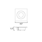 Maxim Lighting 87674WTBK White,Black Crisp 4'' Led Recessed Downlight 3000k - Square Image 2