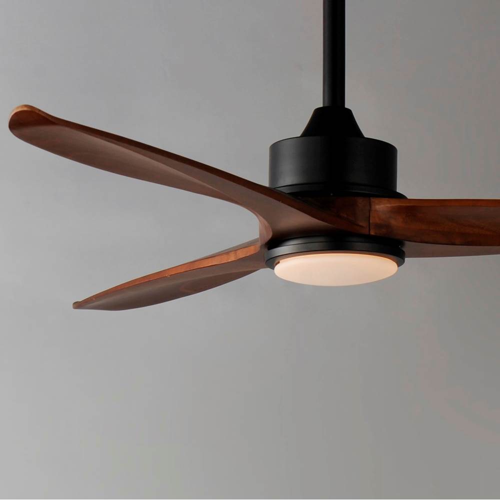 Maxim Lighting 88831BK Black Woodwind 52'' Solid Wood Blade Fan W Led Light Kit Image 3