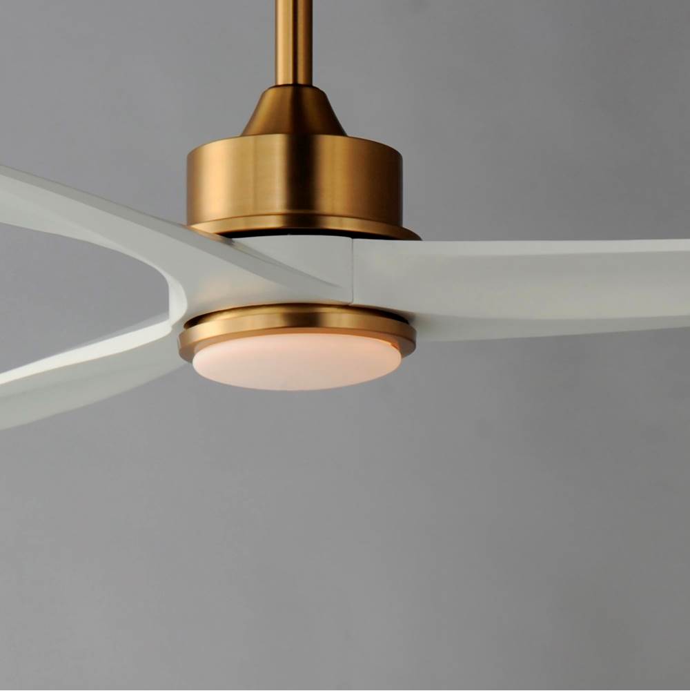 Maxim Lighting 88831NAB Natural Aged Brass Woodwind 52'' Solid Wood Blade Fan W Led Light Kit Image 3