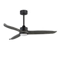 Maxim Lighting 88831WTBKGWD Black Woodwind 52'' Solid Wood Blade Fan W Led Light Kit Image 1