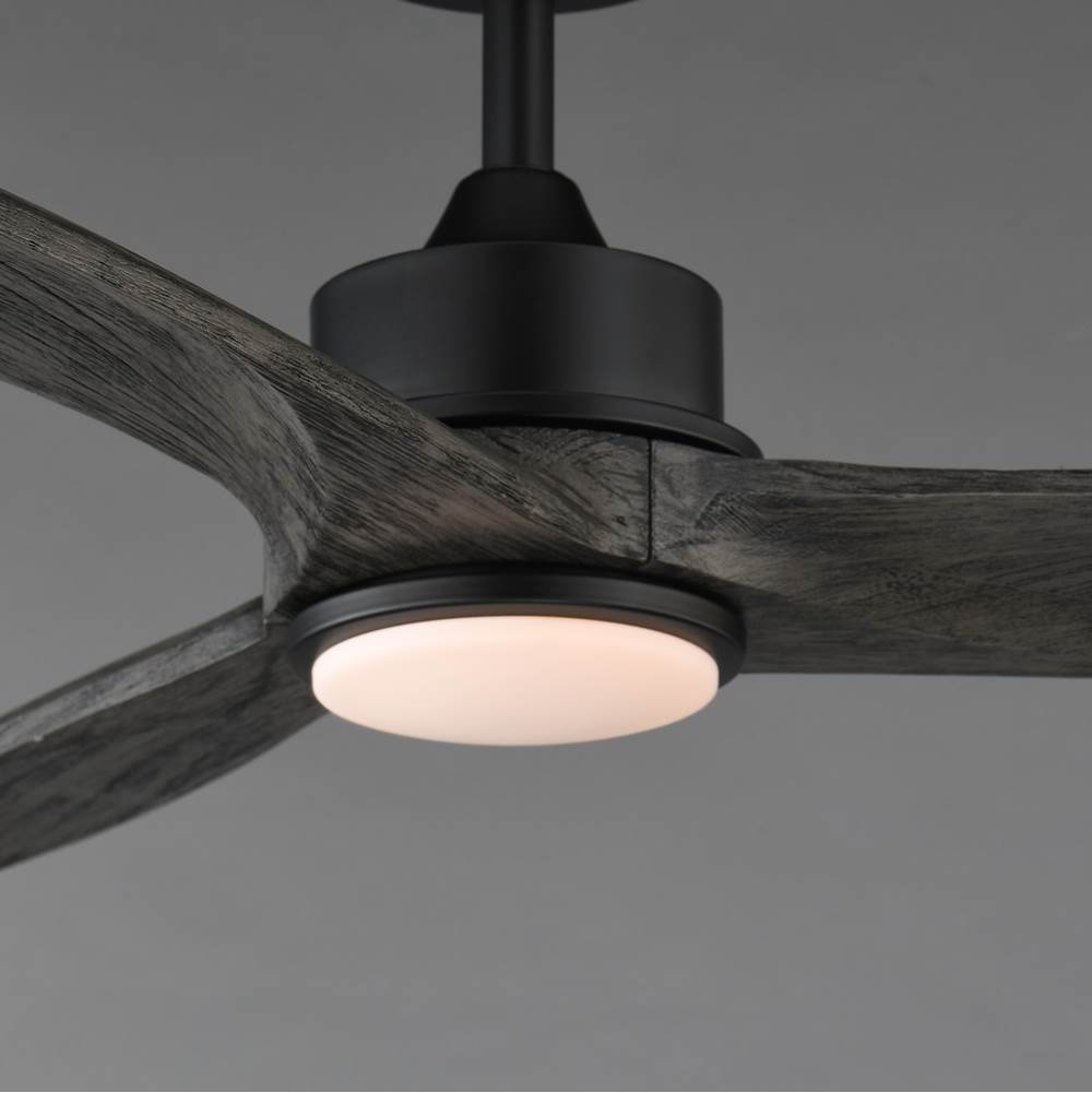 Maxim Lighting 88831WTBKGWD Black Woodwind 52'' Solid Wood Blade Fan W Led Light Kit Image 3