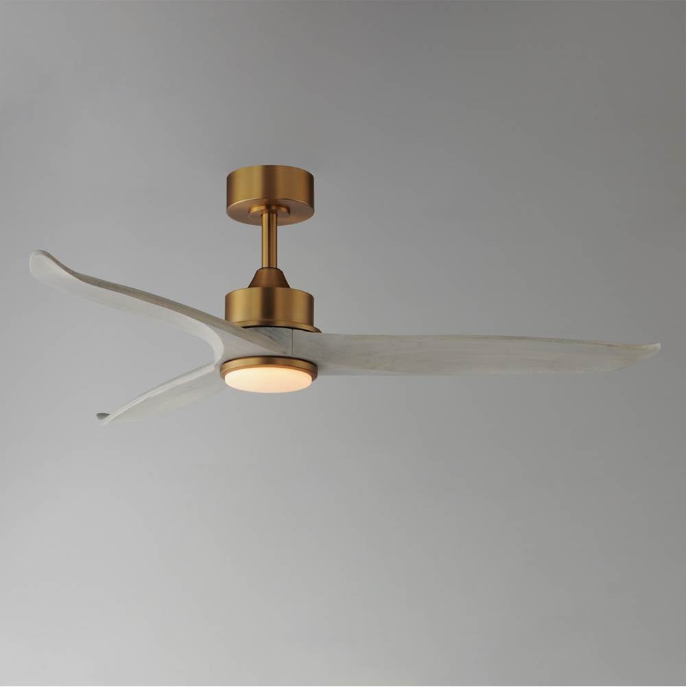 Maxim Lighting 88831WTNABWWT Natural Aged Brass Woodwind 52'' Solid Wood Blade Fan W Led Light Kit Image 3