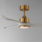 Maxim Lighting 88831WTNABWWT Natural Aged Brass Woodwind 52'' Solid Wood Blade Fan W Led Light Kit Image 2
