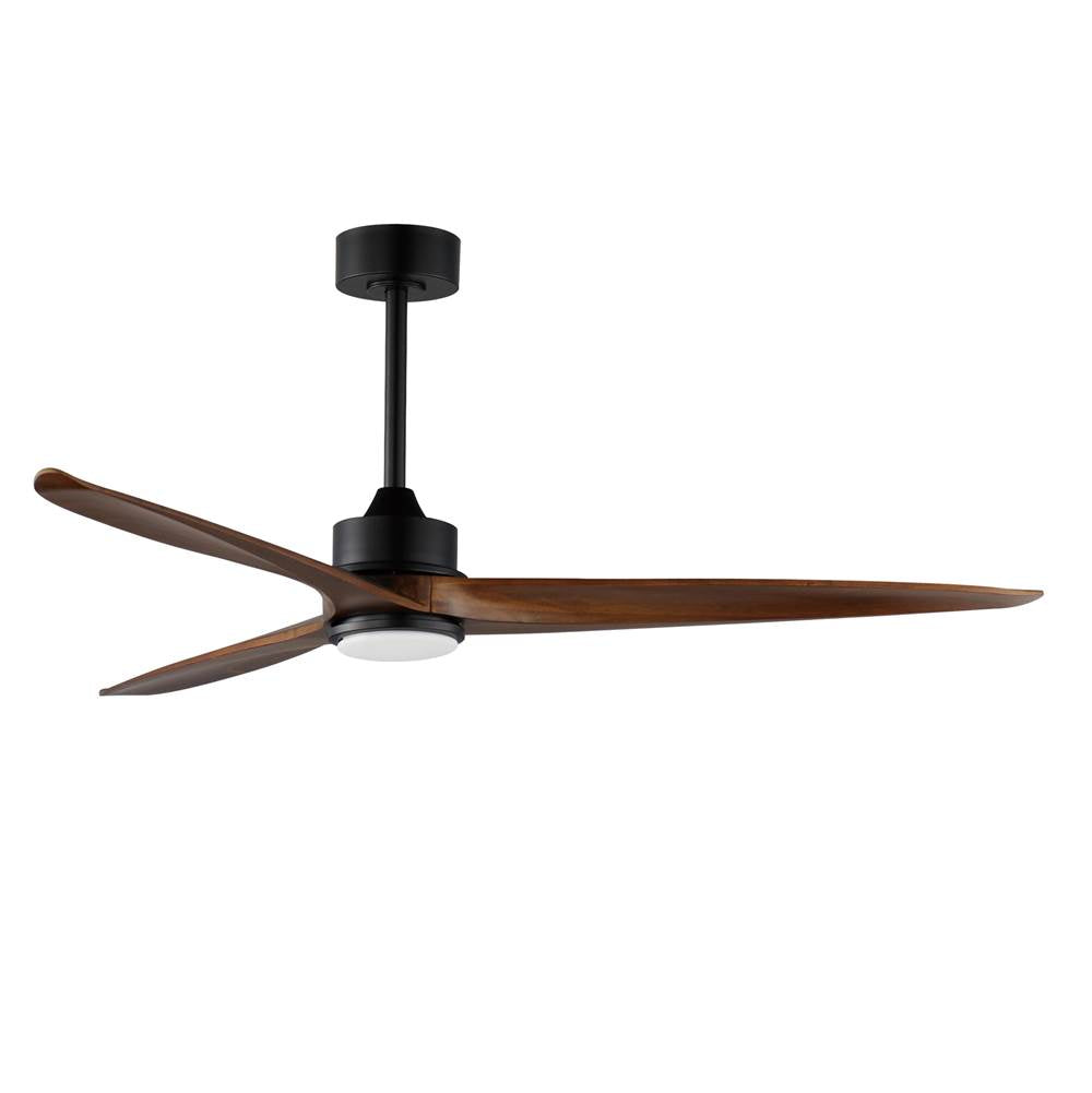 Maxim Lighting 88833BK Black Woodwind 72'' Solid Wood Blade Fan W Led Light Kit Image 1