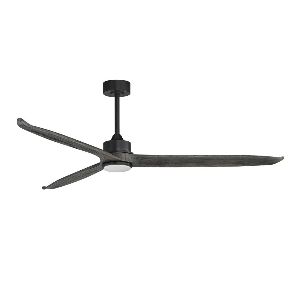Maxim Lighting 88833WTBKGWD Black Woodwind 72'' Solid Wood Blade Fan W Led Image 1