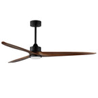 Maxim Lighting 88834BK Black Woodwind 80'' Solid Wood Blade Fan W Led Light Kit Image 1