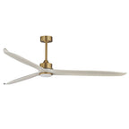 Maxim Lighting 88834WTNABWWT Natural Aged Brass Woodwind 80'' Solid Wood Blade Fan W Led Image 1