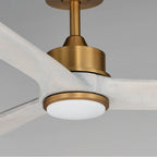 Maxim Lighting 88834WTNABWWT Natural Aged Brass Woodwind 80'' Solid Wood Blade Fan W Led Image 2