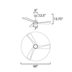 Maxim Lighting Vortex 60'' Outdoor Fan With Led Light Kit