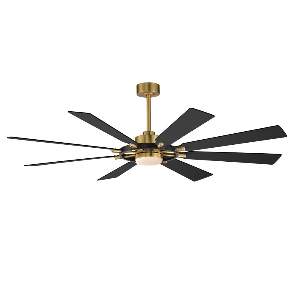 Maxim Lighting 88878BKNAB Black,Natural Aged Brass Helm-indoor Ceiling Fan Image 1
