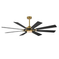 Maxim Lighting 88878BKNAB Black,Natural Aged Brass Helm-indoor Ceiling Fan Image 1