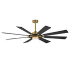 Maxim Lighting 88878BKNAB Black,Natural Aged Brass Helm-indoor Ceiling Fan Image 1
