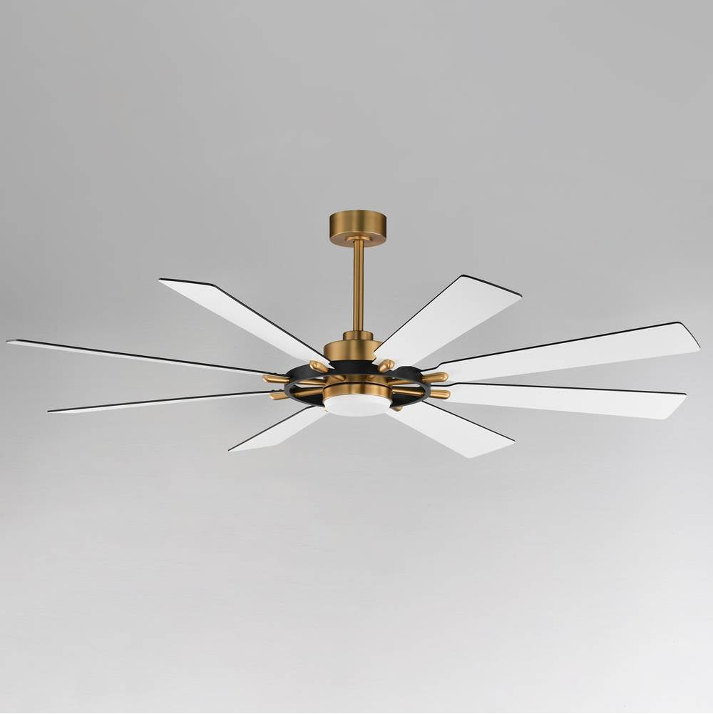 Maxim Lighting 88878BKNAB Black,Natural Aged Brass Helm-indoor Ceiling Fan Image 4
