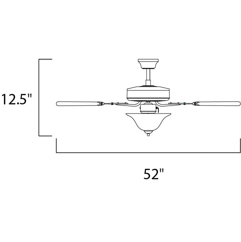 Maxim Lighting Basic Max Basic-max 52'' White Fan White/light Oak Blades