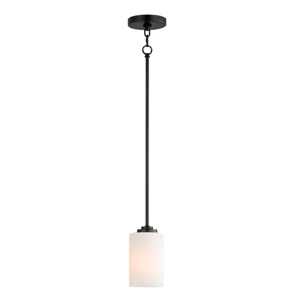 Maxim Lighting 90030SWBK Black Deven 1-light Mini Pendant Image 1