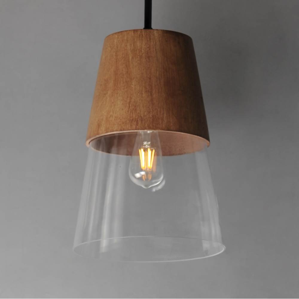 Maxim Lighting 91622CLWNBK Walnut,Black Carpenter 10'' Mini Pendant Image 4
