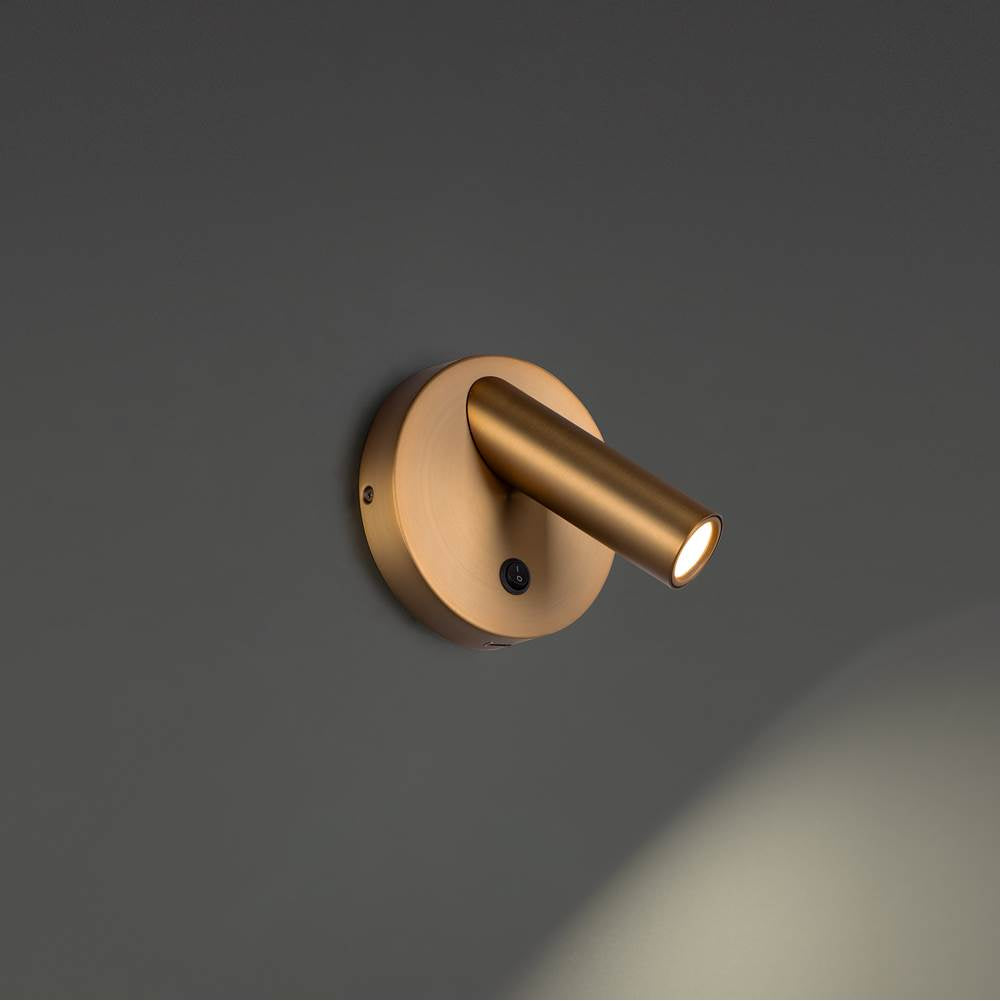 Modern Forms Aspire 5'' Led Indoor Bed Task Light 3000k In Aged Brass