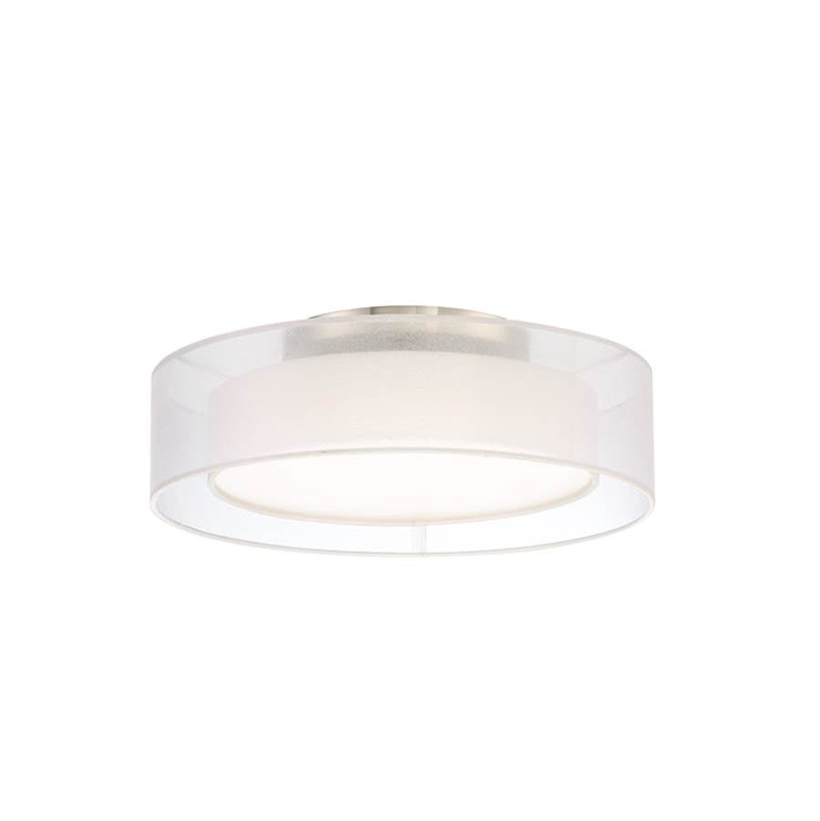 Modern Forms Metropolis 18'' Led Semi-flush Mount Light 3000k In Brushed Nickel