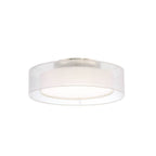 Modern Forms Metropolis 18'' Led Semi-flush Mount Light 3000k In Brushed Nickel