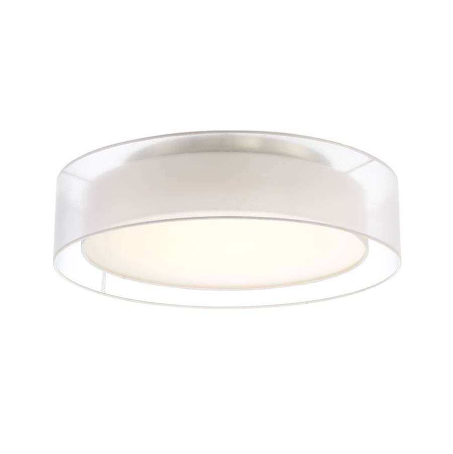 Modern Forms Metropolis 24'' Led Semi-flush Mount Light 3000k In Brushed Nickel