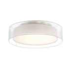 Modern Forms Metropolis 24'' Led Semi-flush Mount Light 3000k In Brushed Nickel
