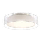 Modern Forms FM-16824-BN Brushed Nickel Metropolis 24'' Led Semi-flush Mount Light 3000k In Brushed Nickel Image 1