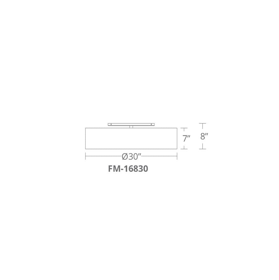 Modern Forms FM-16830-BN Brushed Nickel Metropolis 30'' Led Semi-flush Mount Light 3000k In Brushed Nickel Image 2