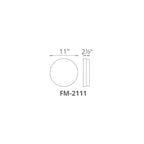 Modern Forms FM-2111-30-BK Black Circa 11'' Led Flush Mount Light 3000k In Black Image 2