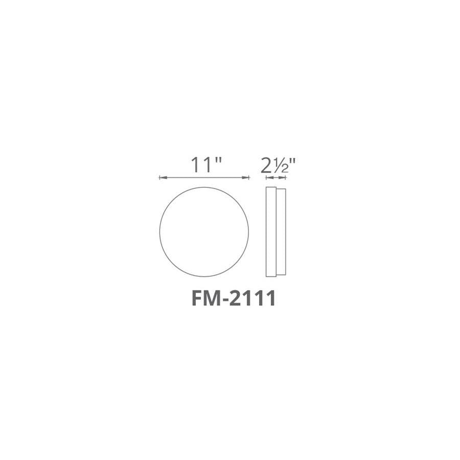 Modern Forms FM-2111-30-BK Black Circa 11'' Led Flush Mount Light 3000k In Black Image 2