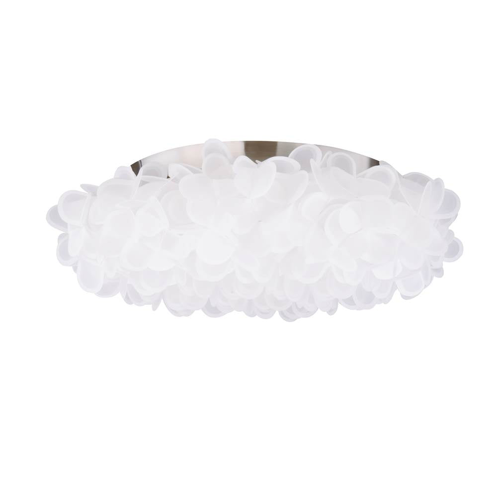 Modern Forms Fluffy 22'' Led Flush Mount Light 3000k In Brushed Nickel
