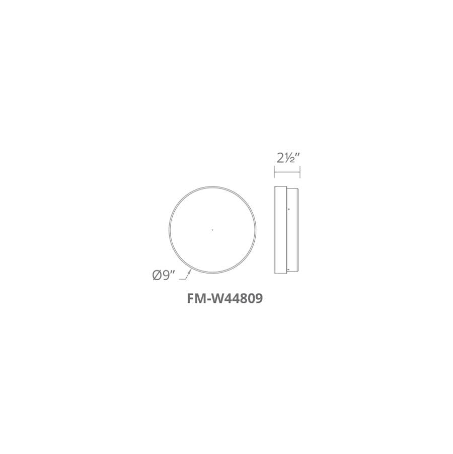 Modern Forms Pi 9'' Led Outdoor Flush Mount Light 3000k In Black