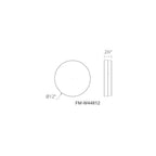 Modern Forms Pi 12'' Led Outdoor Flush Mount Light 3000k In Black