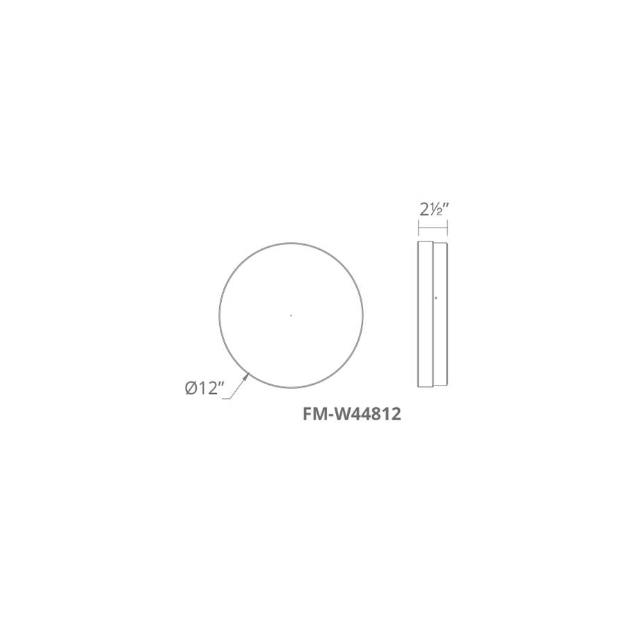 Modern Forms FM-W44812-35-SS Stainless Steel Pi 12'' Led Outdoor Flush Mount Light 3500k In Stainless Steel Image 2