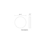Modern Forms Pi 15'' Led Outdoor Flush Mount Light 3000k In Black