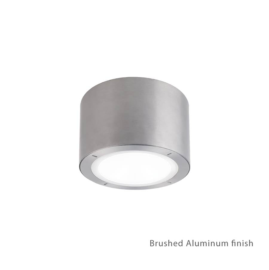 Modern Forms Vessel 6'' Led Outdoor Flush Mount Light 3000k In Brushed Aluminum