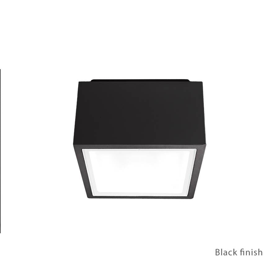 Modern Forms Bloc 6'' Led Outdoor Flush Mount Light 3000k In Black