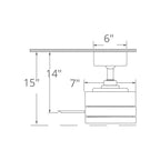 Modern Forms FR-W1811-54-GH/WG Graphite Aviator Ceiling Fan 54in Image 4
