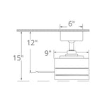 Modern Forms FR-W1815-80L-MB/DK Matte Black Windflower Ceiling Fan 80in Image 4