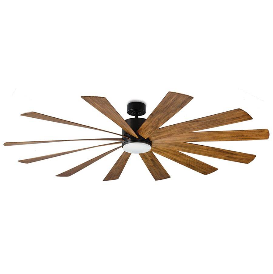 Modern Forms FR-W1815-80L-MB/DK Matte Black Windflower Ceiling Fan 80in Image 1