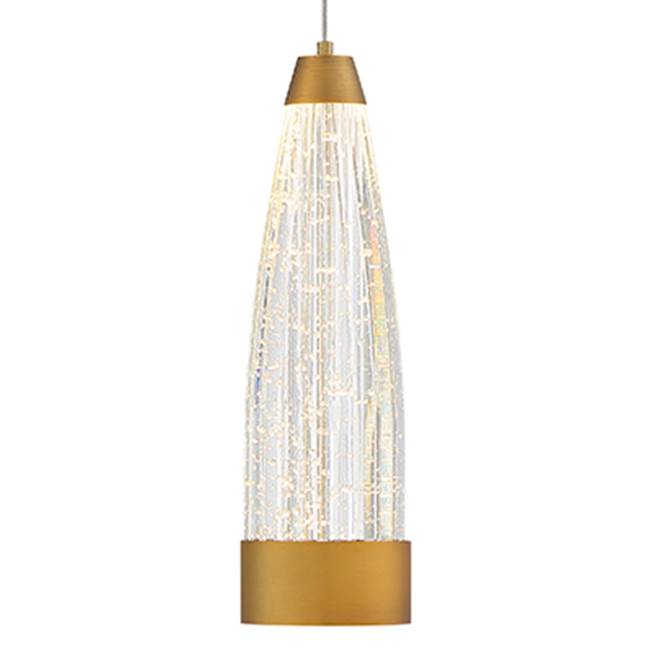 Modern Forms Mystic 12'' Led Mini Pendant Light 3500k In Aged Brass
